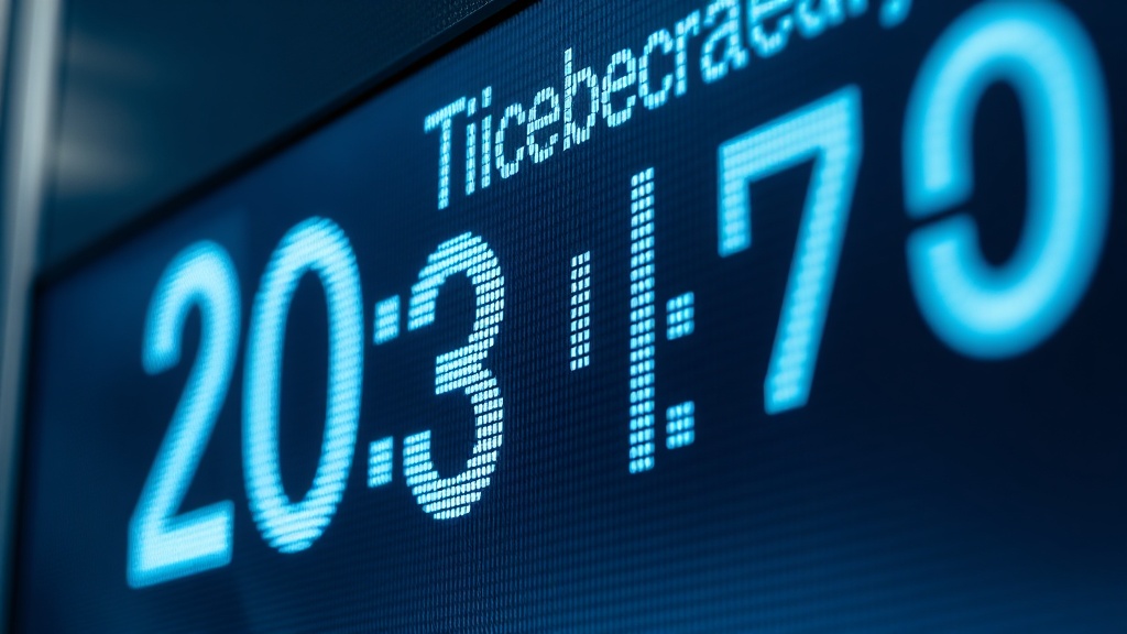 타이브레이크 진행 중인 전자 점수판에 숫자로 표시된 점수 화면